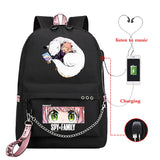 SPYFAMILY Anime School Bag USB Charging Backpack