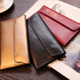 Leather Women Wallet Purse Bag Cowhide Long Money Wallets