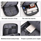 SUUTOOP Nylon Laptop Backpack USB Charging Travel Schoolbag