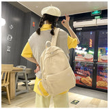 Unisex Nylon Backpacks Multifunction School Bags Teenage Girl Travel Packs