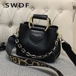 Women's PU Leather Crossbody Bags Short Handle Shoulder Purses Handbag