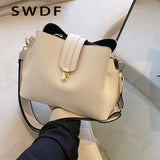Red Casual Shoulder Bag with Wide Strap