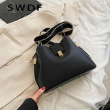Red Casual Shoulder Bag with Wide Strap