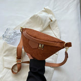 Vintage Corduroy Chest Purses Zipper Crossbody Bag