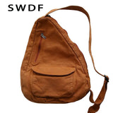 Canvas Crossbody Female Bag Solid Color High Quality Ladies Chest Bag