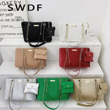 SWDF Pleated Tote Bag Crossbody Bag for Party