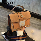 Rivet Shoulder Bag for Women PU Leather Handbags