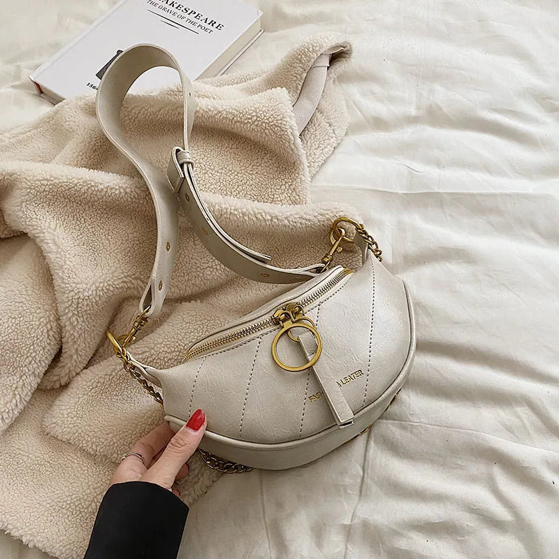 Leather Waist Belt Bag Women Crossbody Chest Purse Fanny Pack