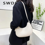 Crescent Ladies Shoulder Bag Zipper Retro Messenger Bags
