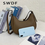 Crescent Ladies Shoulder Bag Zipper Retro Messenger Bags