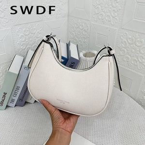 Crescent Ladies Shoulder Bag Zipper Retro Messenger Bags