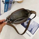 Crescent Ladies Shoulder Bag Zipper Retro Messenger Bags