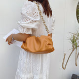 Thick Chains Dumpling Clip Shoulder Bag Women Handbag