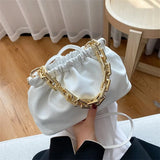 Cloud Underarm Shoulder Bag Clutch Purse Pleated Pouch Handbag