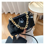 Cloud Underarm Shoulder Bag Clutch Purse Pleated Pouch Handbag