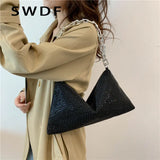 Diamonds Shoulder Bag Silver Evening Clutch Solid Small Flap Handbags