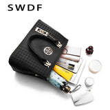 Embroidery Messenger Bag Women Leather Handbag