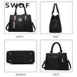 Embroidery Messenger Bag Women Leather Handbag