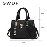 Embroidery Messenger Bag Women Leather Handbag