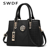 Embroidery Messenger Bag Women Leather Handbag