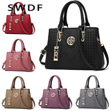 Embroidery Messenger Bag Women Leather Handbag