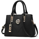 Embroidery Messenger Bag Women Leather Handbag