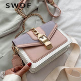 Chain Lady Sling Bag PU Leather Crossbody Shoulder Messenger Bag