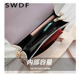 Chain Lady Sling Bag PU Leather Crossbody Shoulder Messenger Bag