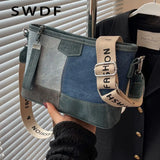 Panelled Women Shoulder Messenger Bags Small Chain Bucket Crossbody Bags