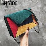 Leather Patchwork Women Messenger Bag Shoulder Bag
