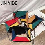 Leather Patchwork Women Messenger Bag Shoulder Bag