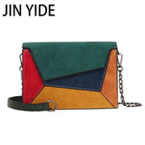 Leather Patchwork Women Messenger Bag Shoulder Bag