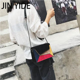 Leather Patchwork Women Messenger Bag Shoulder Bag