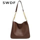 Ladies Casual Bucket Bags Women's Retro Shoulder Bags