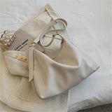 Solid PU Leather Women Shoulder Bag Large Capacity Lady Crossbody Bag