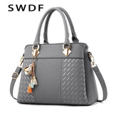 Women Tassel PU Leather Totes Bag Crossbody Shoulder Bag