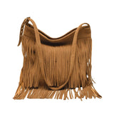 Suede Tassel Crossbody Shoulder Bag Large Capacity for Ladies