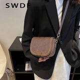 Vintage Crossbody Bag for Women Brown Leather Mini Purse
