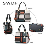 Plaid Shoulder Bag Messenger Female Totes Crossbody Bags