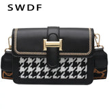 Retro Woolen Square Bag & Shoulder Bag Messenger Bag Purses and Handbags