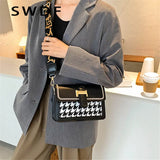 Retro Woolen Square Bag & Shoulder Bag Messenger Bag Purses and Handbags