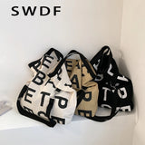 Canvas Large Shoulder Bag for Women Casual Handbags