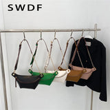 PU Leather Waist Bag Women Chest Belt Crossbody Bags