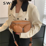 Crocodile Pattern Waist Bag Fanny Pack Phone Pack Female Chest Pack