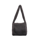 Woman Plush Shoulder Bags Winter Shopping Armpit Bag