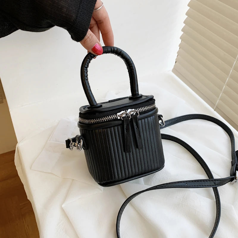 Green PU Leather Crossbody Bag Short Handle for Women