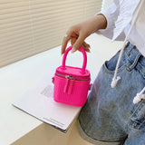 Green PU Leather Crossbody Bag Short Handle for Women