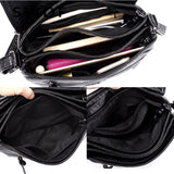 Small Women Messenger Bag Soft Washed PU Leather Crossbody Bag Female Handbag