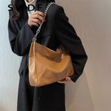 Chain Women Large Capacity Tote Bag PU Leather Handbags
