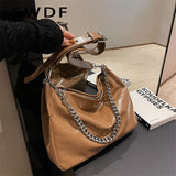 Chain Women Large Capacity Tote Bag PU Leather Handbags